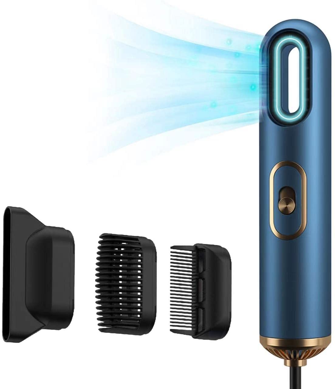 Buddies Cart 3 in 1 Hair Styler Pro Hot Air Ion Dryer Brush Suitable for Curling Iron Hairs & Straightener with Professional Negative Ion Hair 3 Modes Hair Comb Hairdryer 1000 Watts for Women & Girls