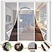 Door Screen with Magnets Fits Door W85xH250cm(33x98in) White Screen Net Hanging Tools Free Installation for Patio Sliding Door