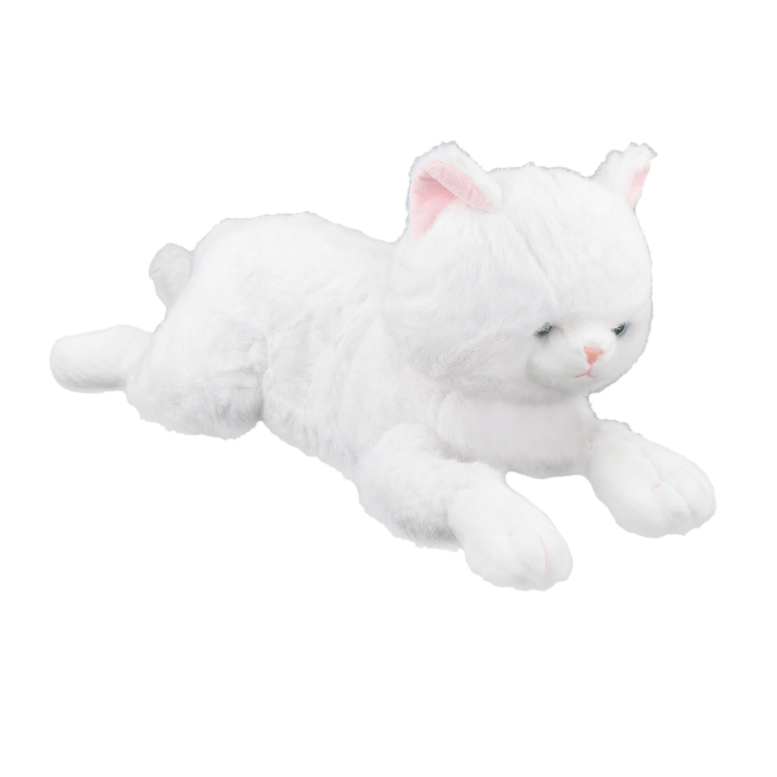 Muñeco de Peluche de Gato, Juguete para Abrazar para Niños, Niñas Y Toda La Familia, Blanco