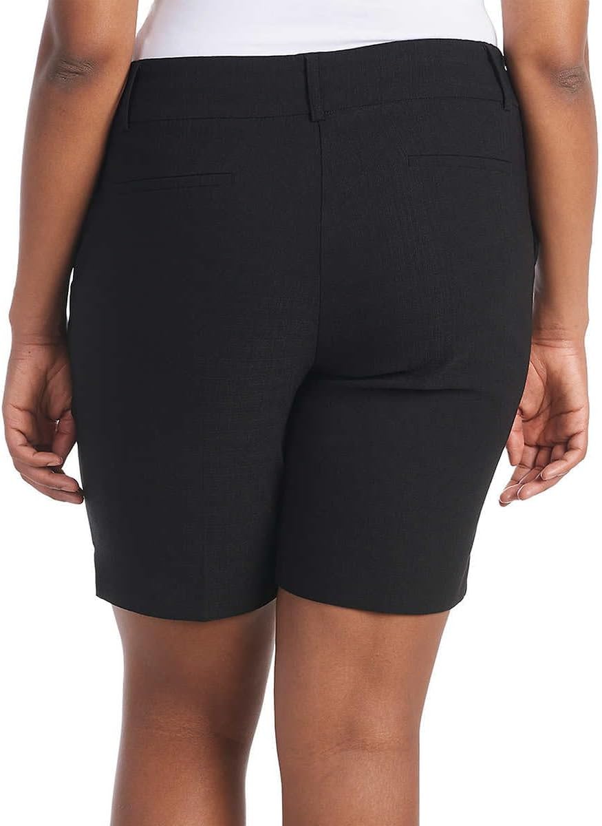 Hilary Radley Women's Pull On Mid Rise Stretch Comfort Bermuda Shorts