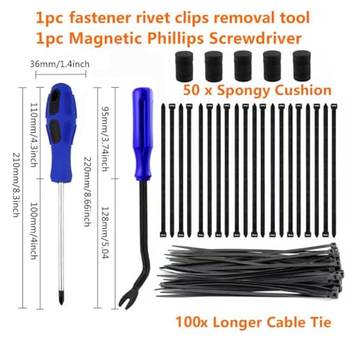 Image of Car Push Pins Automotive Clips 1252PCS Plastic Rivets Shield Retainer Clips Assortment Xmas Tree Fasteners Kit Most Common Sizes Auto Body Push Pin with Removers for Ford Honda Chrysler GM