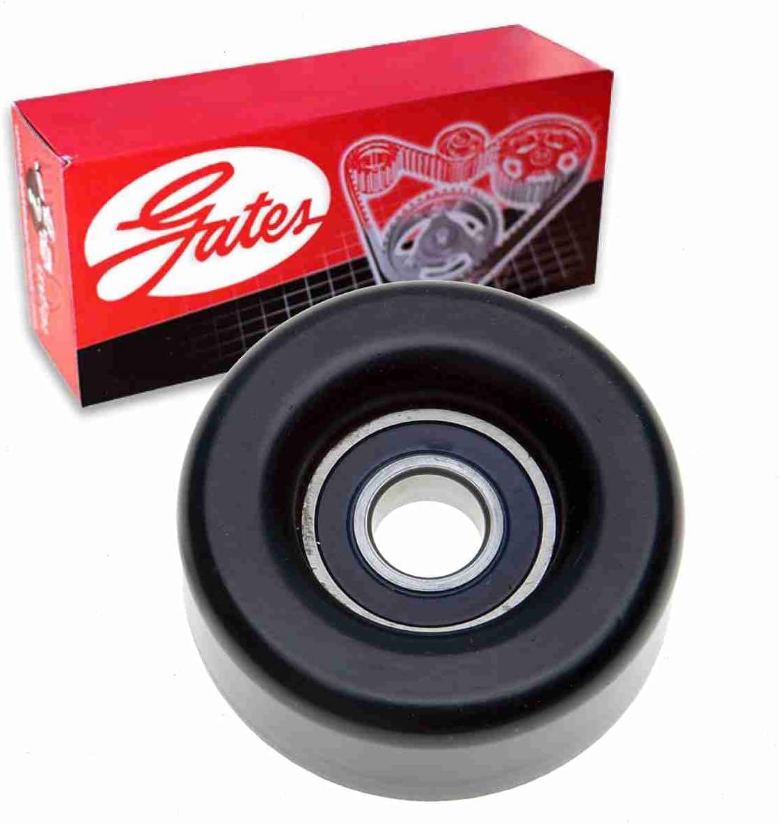 Gates DriveAlign Drive Belt Idler Pulley compatible with Lincoln Town Car 4.6L V8 1991-1999