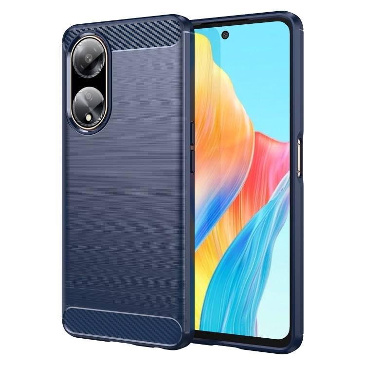 Image of Hybrid Carbon Fiber Back Case for Oppo F23 5G (Blue)