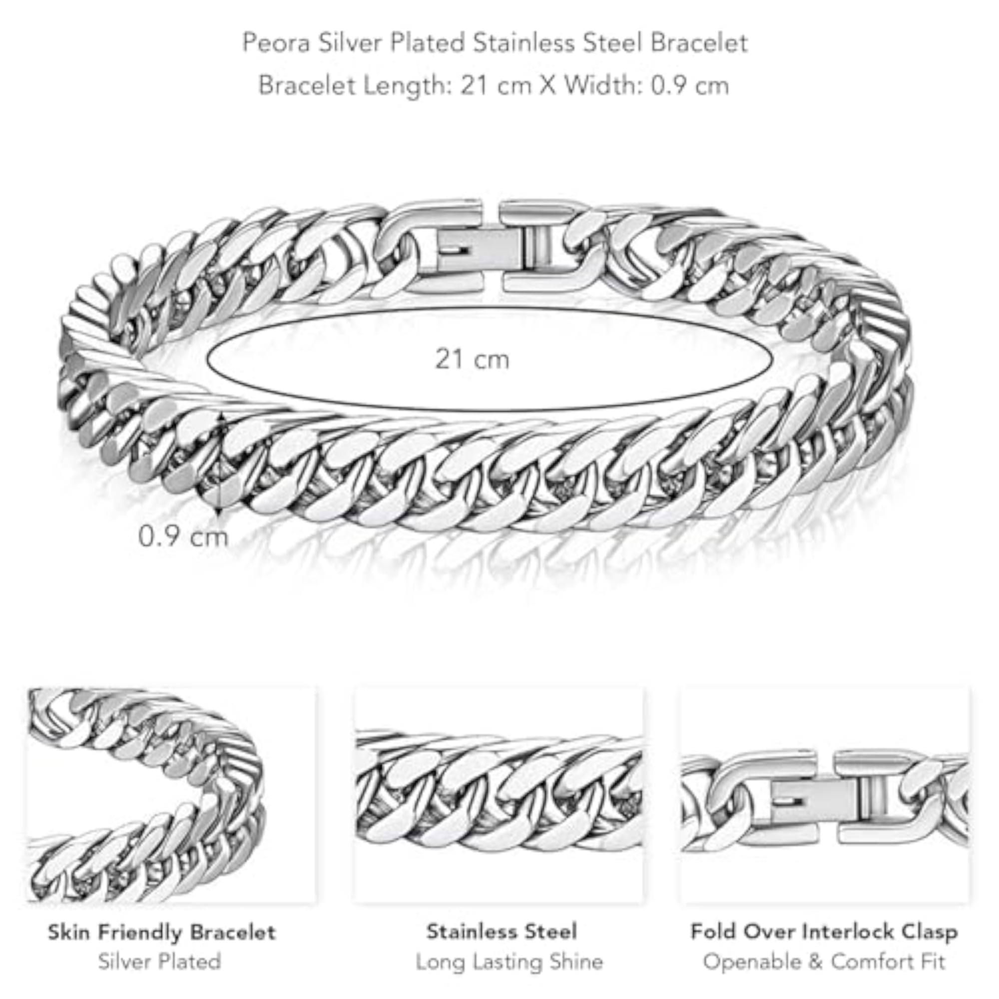 Stylish Openable Link Chain Bracelet for Men & Boys