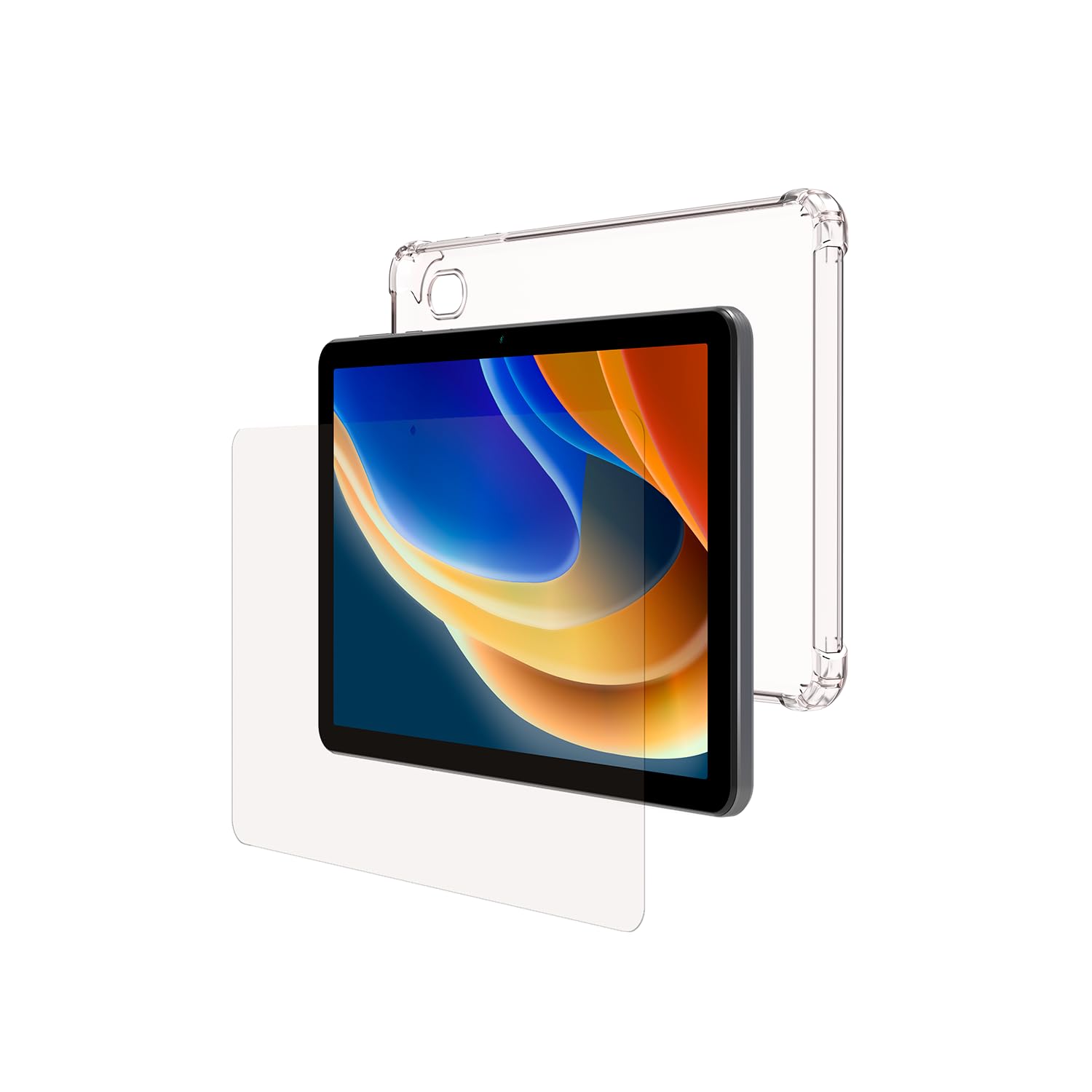 SPC Gravity 4 Protection Pack – Transparent Silicone Cover + Tempered Glass for SPC Gravity 4 (10.35 Inches) with Reinforced Corners, Extra Resistant and Lightweight