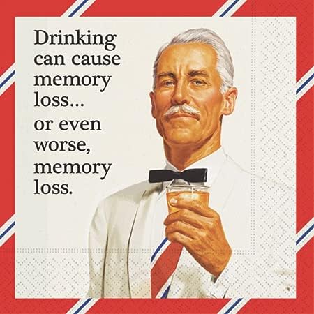 Miniatura 6 de Servilletas de cóctel vintage  Servilletas de cóctel para mujeres y hombres, paquete variado divertido en caja, 40 servilletas en total