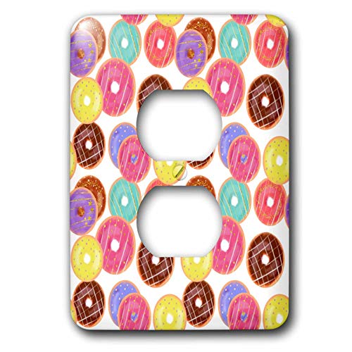3dRose Cute Selection Of Donuts In A Random Pattern - Light Switch Covers (lsp_317660_6)