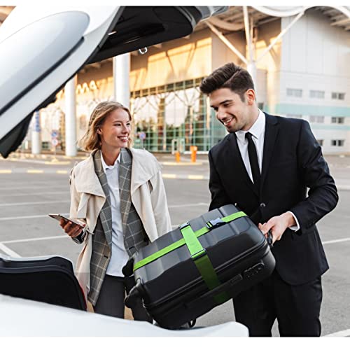 2 PCS Luggage Strap 78" x 2" Suitcase Belts Wide Adjustable Packing Straps Travel Accessories, Green - Image 6