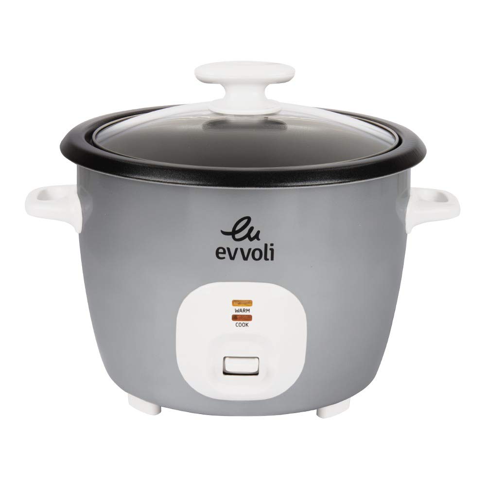 evvoli Rice Cooker, 4.5 Liters, Non-stick pot, One-touch Operation, Auto Keep warm, Spatula & Measure Cup included, EVKA-RC4501S