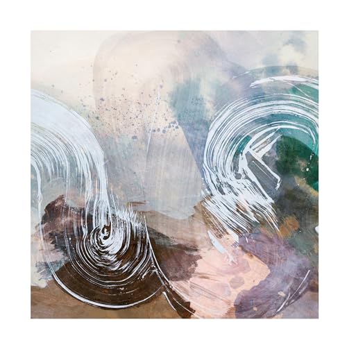Wrapped Canvas Wall Art - Victoria Barnes 'Iridescent Oceania I' Wall Art for Living Room, Bedroom, or Office Décor - 35x35 by Trademark Fine Art - Used condition - Image 2