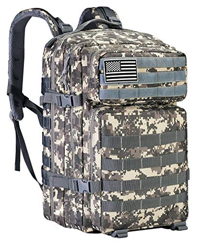 Supersun Military Tactical Backpack Molle Bag 45 Liter Large Bag Rucksack Cover