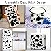 Cow Print Stickers - 10 Sheets 280 Pieces Black Vinyl Adhesive Cow Spot Pattern Print Wall Art Decals for Kitchen Bathroom Bedroom Living Room Home Nursery Classroom Wall Décor
