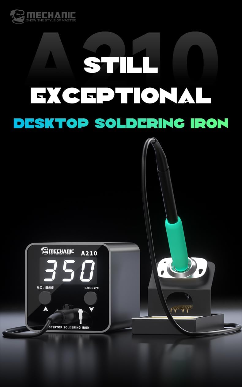 MECHANIC A210 Desktop Intelligent Digital Display Soldering Station for PCB Motherboard Repair Welding Soldering Station Tools
