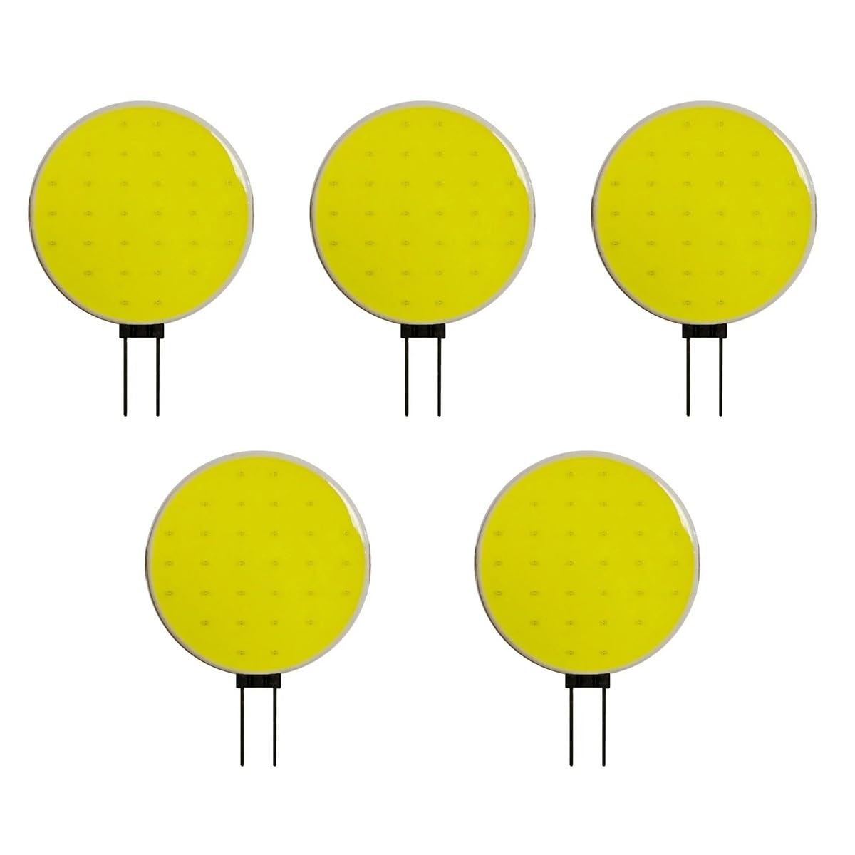 ADZJOY 5/10PCS G4 COB LED Lamp Chip Type Horizontal Insert Light Ultra Bright Cabinet Light 3W 5W DC12V Replace Halogen Bulb(White,5PCS 5W 30 beads)