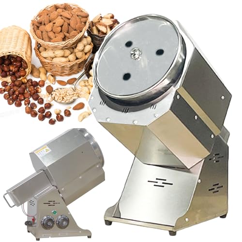 JOSBY Sartén eléctrica para nueces de 2500 W, con Calentamiento Uniforme, para freír Semillas de melón y sésamo, con Temperatura y Tiempo Ajustables, Antiadherente, Ideal para Bares y supermercados