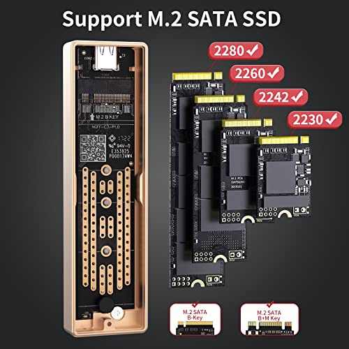 SAN ZANG MASTER Carcasa externa M.2 SATA SSD USB C miniatura 4
