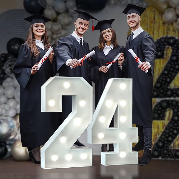 Imprsv Graduation Decorations Marquee Numbers: 3 Feet Tall Large Cool ...