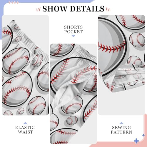 ZZXXB Baseball Boys Long Pants Soft Trousers Elastic Waist Kids Lounge Bottoms with Pockets S-XL4