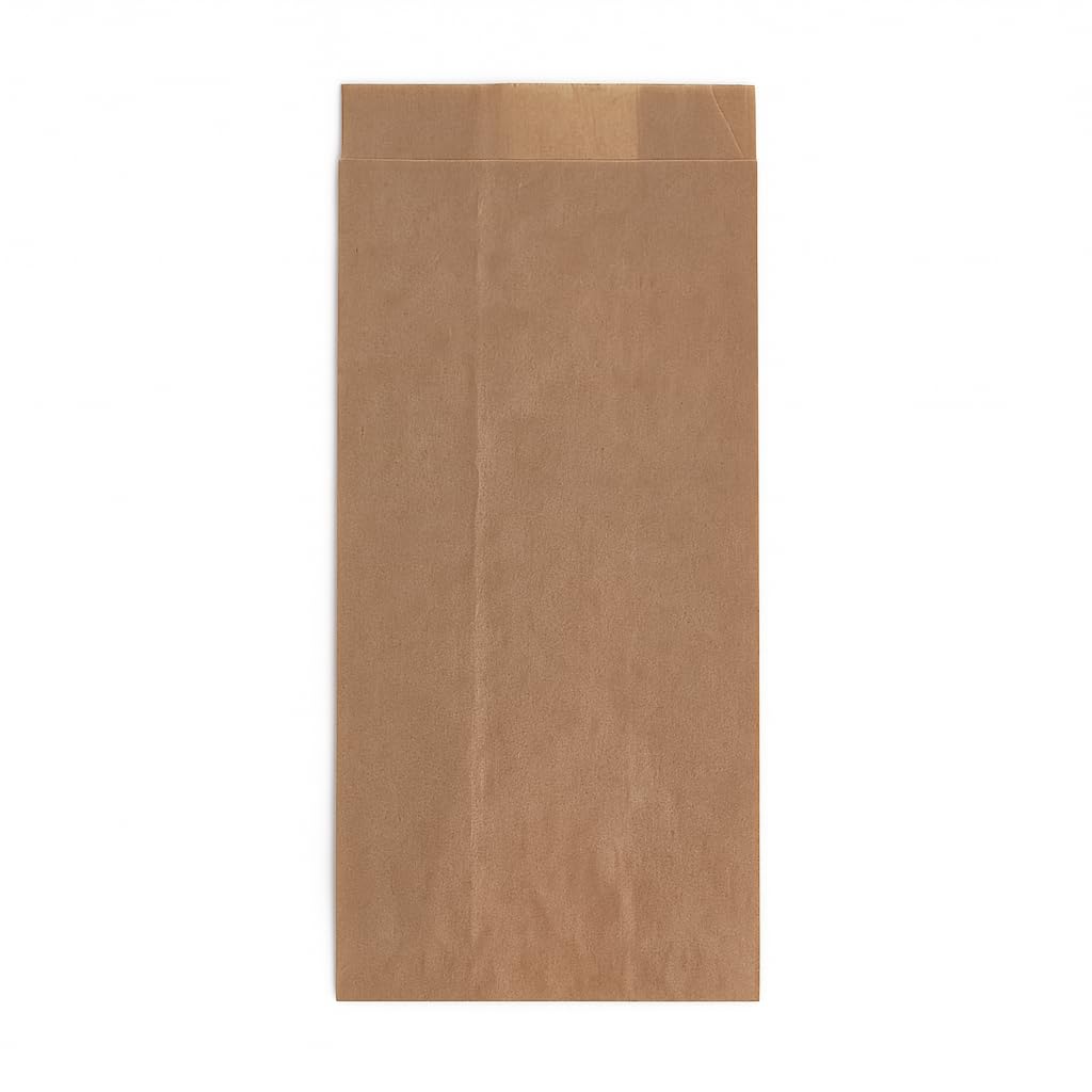 Bolsas de Papel Kraft 10×5×27 cm sin Asas – Caja 1000 Unidades – Ecológicas, Resistentes y Apta para Alimentos – Pan, Bocadillos, Chuches y Regalos – Fabricado en Europa