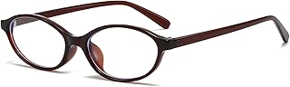 LJCZKA Oval Blue Light Blocking Glasses for Women Men Retro Small Oval Frame Y2K Cat Eye Computer Eyeglasses Clear Lens