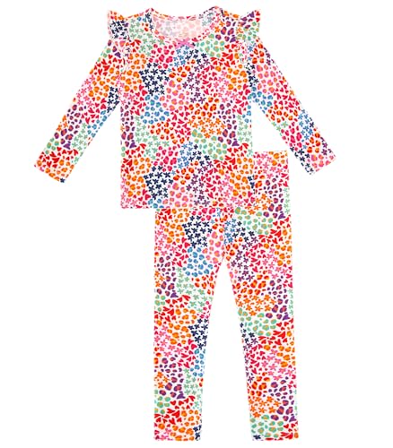 Image of Toddler Girls' Clothes-Viscose from Bamboo, Long Sleeve Ruffle Top with Pant Sets for Kids 2Pcs Fall Outfits 2T-6Y