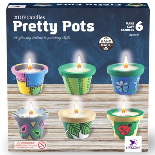TOYKRAFTT Pot Painting Candle Making Art and Craft kit, DIY Kit for Age 8 to 12 - Candles from Pretty Pots