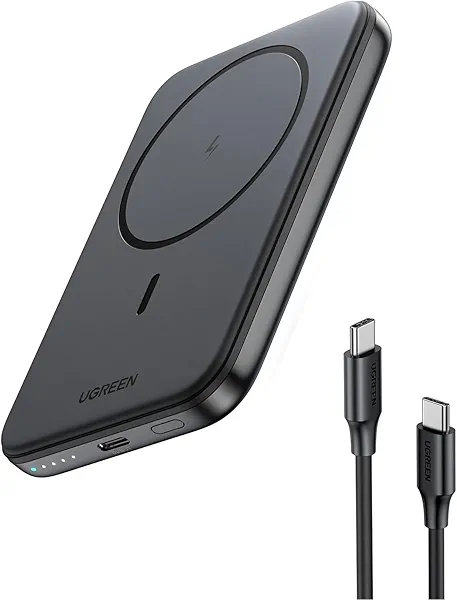 UGREEN Magnetic Power Bank,5,000mAh Wireless Portable Charger, PD 20W Fast Charging Battery Pack with USB-C for Magsafe, iPhone 17/17 Air/17 Pro/17 Pro Max, iPhone 16/15/14/13/12 Series