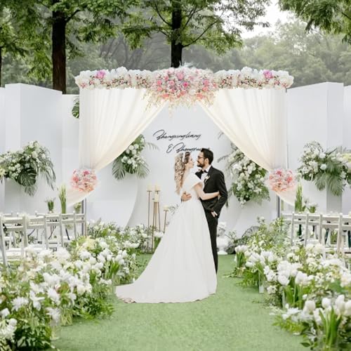 EMART Pipe and Drape Backdrop Stand Kit, Backdrop Stand Heavy Duty 8.9ftx10ft, Adjustable Metal Frame for Backdrop, Background Stand Backdrop for Wedding Birthday Party Banquet Decorations