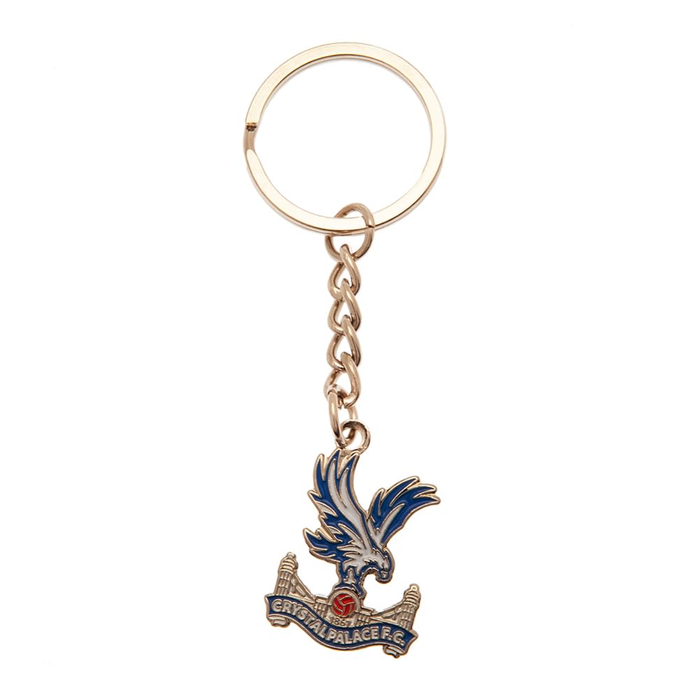Crystal Palace Men's Blue/White/Gold Crest Key Ring