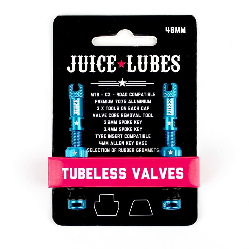 Juice Lubes, Tubeless Valves (48mm, Teal)