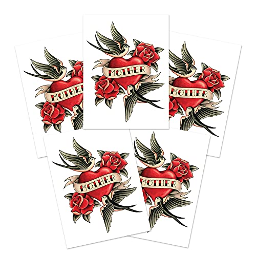 Mom Heart Temporary Tattoos/Perfect for Mother's Day/Variety of Styles to Choose From/Skin...