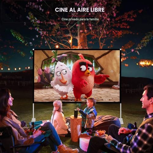 Miniatura 6 de Pantalla De Proyector Con Soporte Pantalla De Proyección Para Interiores Y Exteriores 120 Pulgadas 16:9 Hd 4k Para Cine En Casa Pantalla De Proyector Plegable Rápida 3d Con Soporte
