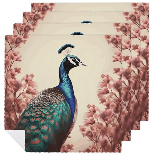 Servilletas de Tela Peacock 4 unidades miniatura 1