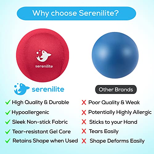 Image of Serenilite Stress Balls for Adults, Squeeze Ball for Hand Therapy, Stress Ball, Hand Exercisers for Therapy & Grip Strengthening, Physical Therapy Balls, Hand Grip Strengthener.