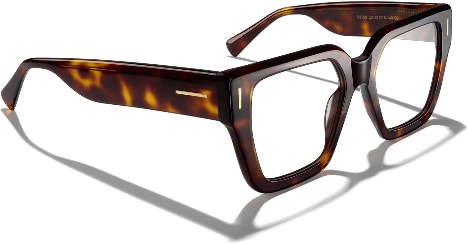 MERRY'S Retro Oversized Hexagon Blue Light Blocking Readers Fashion Reading Glasses for Men Women