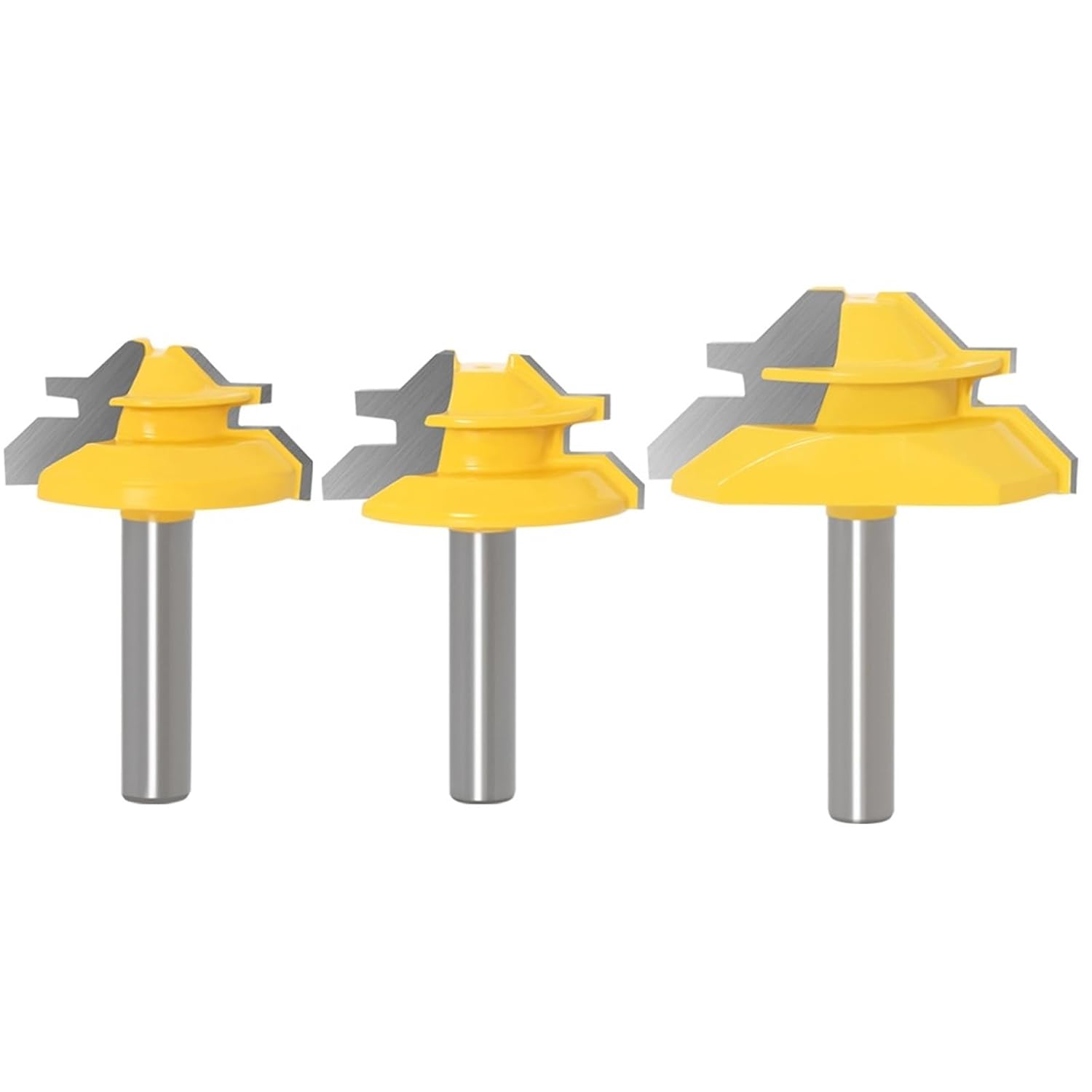 1pc 12mm 8mm Shank 45 Degree Lock Miter Router Bit 1/2 Stock Medium Lock Miter Milling Bit Wood Carving Tenon(12x69mm)