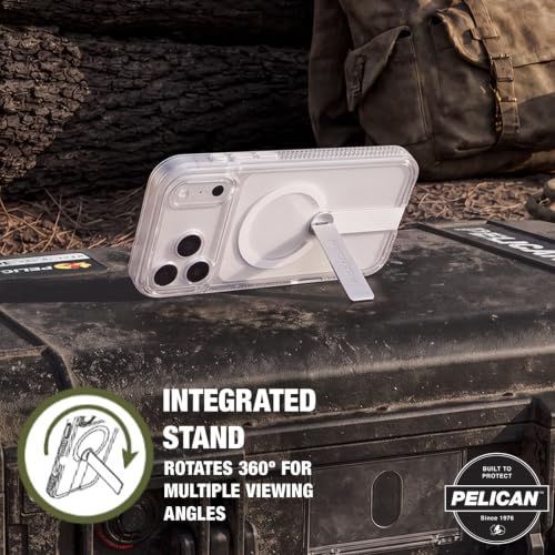 Image of Pelican Protector iPhone 18 Pro /17 Pro Case w /Kickstand-MagSafe Case-Clear