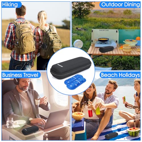 youshares insulin cooler travel case tsa approved - portable medication cooler for travel and daily life diabetic travel case with 2 ice packs