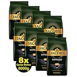Jacobs Kaffee ESPRESSO Expertenröstung, Ganze Bohne 8x 1000g (8000g) - Ausgewählte Kaffee Sorten!