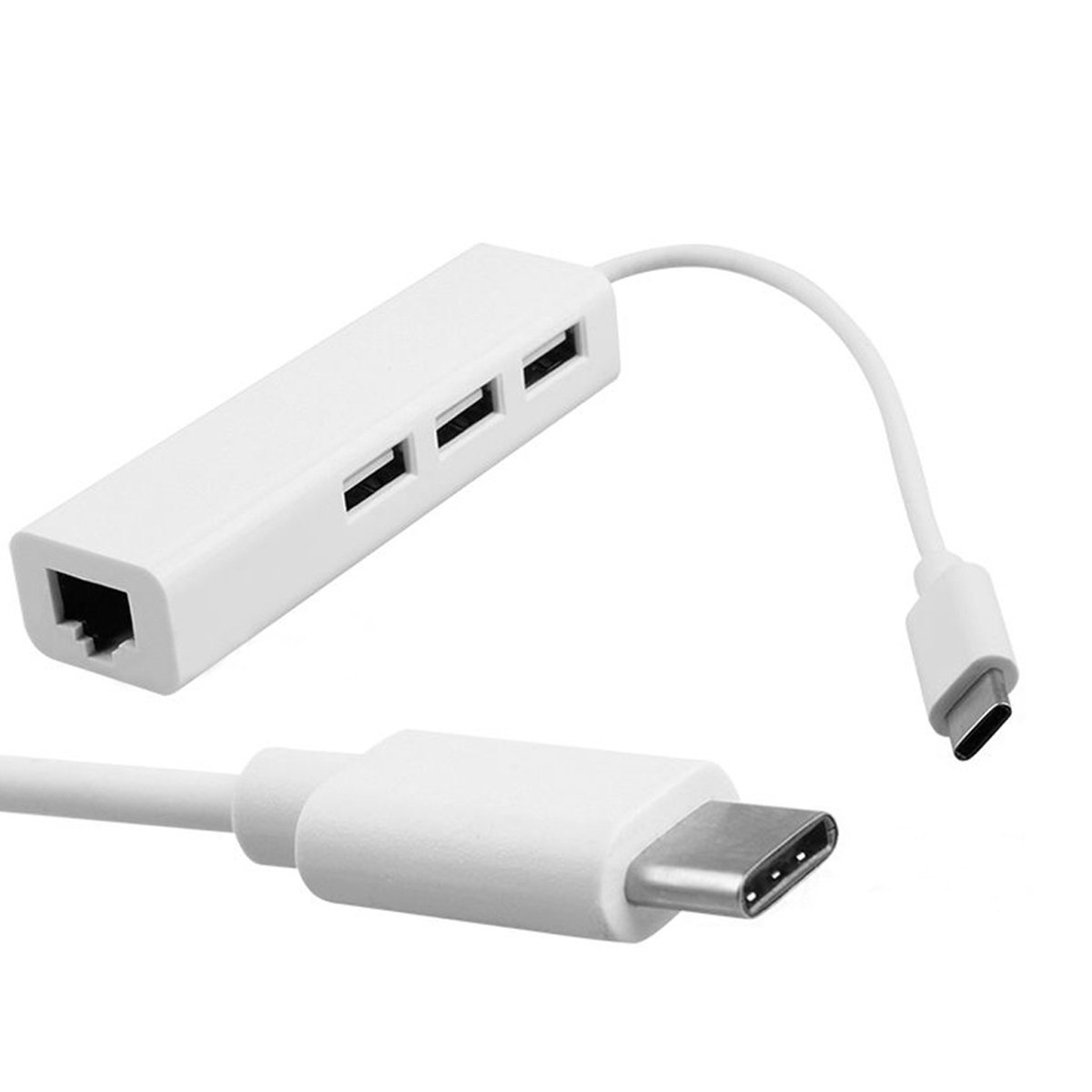 Microware USB 3.1 Type C Hub, USB 3.1 Type C to 3-Port USB 3.0 Hub w/Ethernet Adapter for The New Mack-Book 12inch, ChromeBook Pixel, ASUS Zenbook 3 and More-picture-23