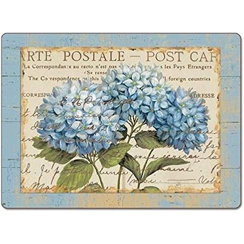 Counterart Blue Hydrangeas Hardboard Placemat, Set of 2 Cover