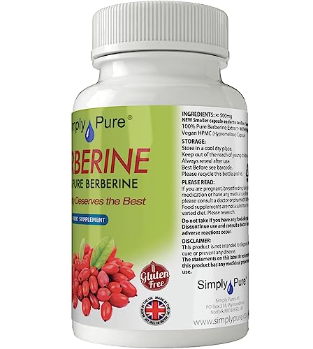 Simply Pure 100% Pure & Natural Berberine | Blood Sugar Management & Heart Health | 500mg Capsules x 90 | Gluten Free | GM Free | Vegan - 2