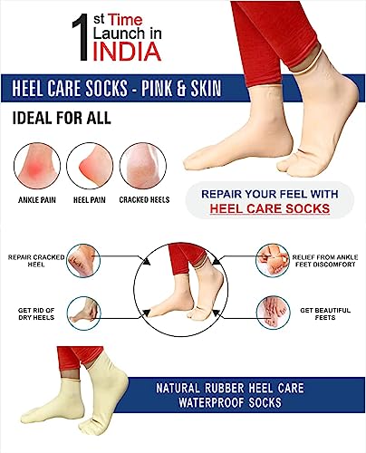 Image of Rinived Foot Care Water Proof Socks (Made in Bharat) Best Results in 15 Day in Heel Care (PACK OF 2, LARGE)