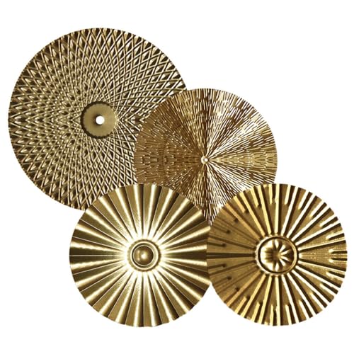 Décoration murale ronde en métal, décoration murale minimaliste en métal, plat décoratif rond doré, décoration murale minimaliste en métal, décoration...