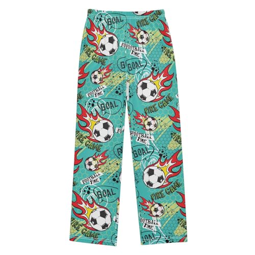 Boys' Pants Football Grunge Urban Pattern Long Bottoms Jogger Pants Elastic Waist Trousers with Pockets S-XL