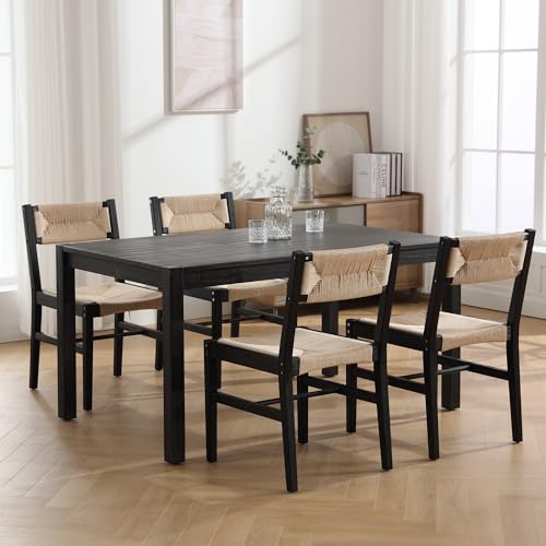 BESTANO Mid Century Modern Weave Rattan Dining...