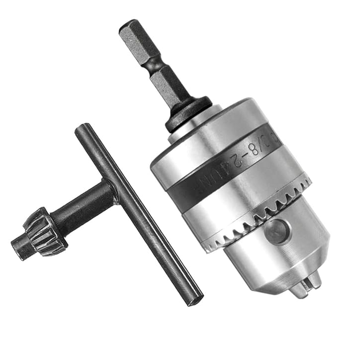 Buy Mesee 1.510mm Capacity Drill Chuck with 1/4" Hex Shank, Mount 3/8