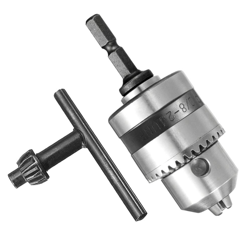 Buy Mesee 1.510mm Capacity Drill Chuck with 1/4" Hex Shank, Mount 3/8