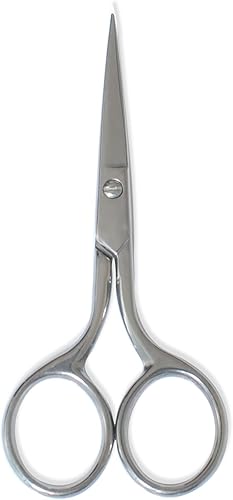 YJSStriving Tijeras de precisión de punta puntiaguda de 4 pulgadas, tijeras de bordar pequeñas, tijeras de detalle de acero inoxidable, tijeras de