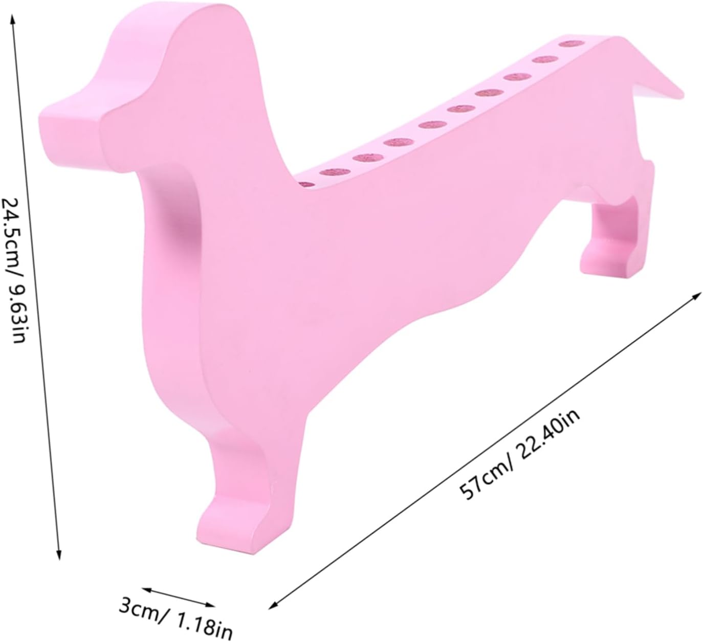 Dog Shaped Wood Brush Holder for Artists and Students Desk Organizer image 2